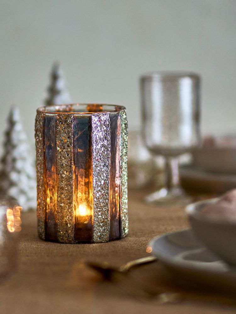 Candlesticks and candle holders - Cicilia Votive, Gold, Glass - BLOOMINGVILLE MULTIBRAND HOUSE