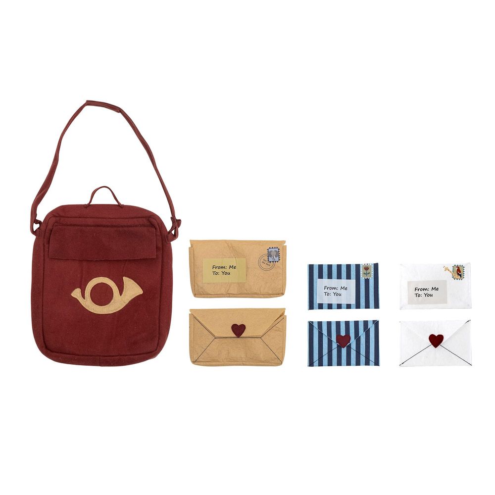 Jouets enfants - Louie Set de jeu, Sac Postal, Rouge, Polyester Set of 4 - BLOOMINGVILLE MINI