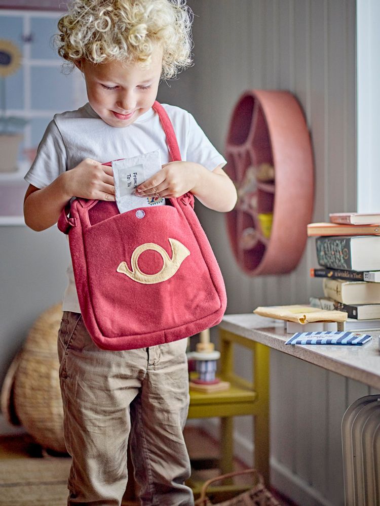 Jouets enfants - Louie Set de jeu, Sac Postal, Rouge, Polyester Set of 4 - BLOOMINGVILLE MINI