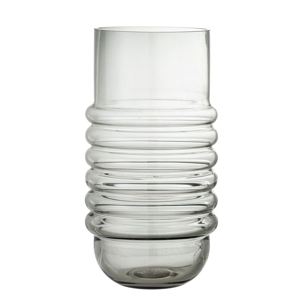 Vases - Belma Vase, Gris, Verre - BLOOMINGVILLE MULTIBRAND HOUSE