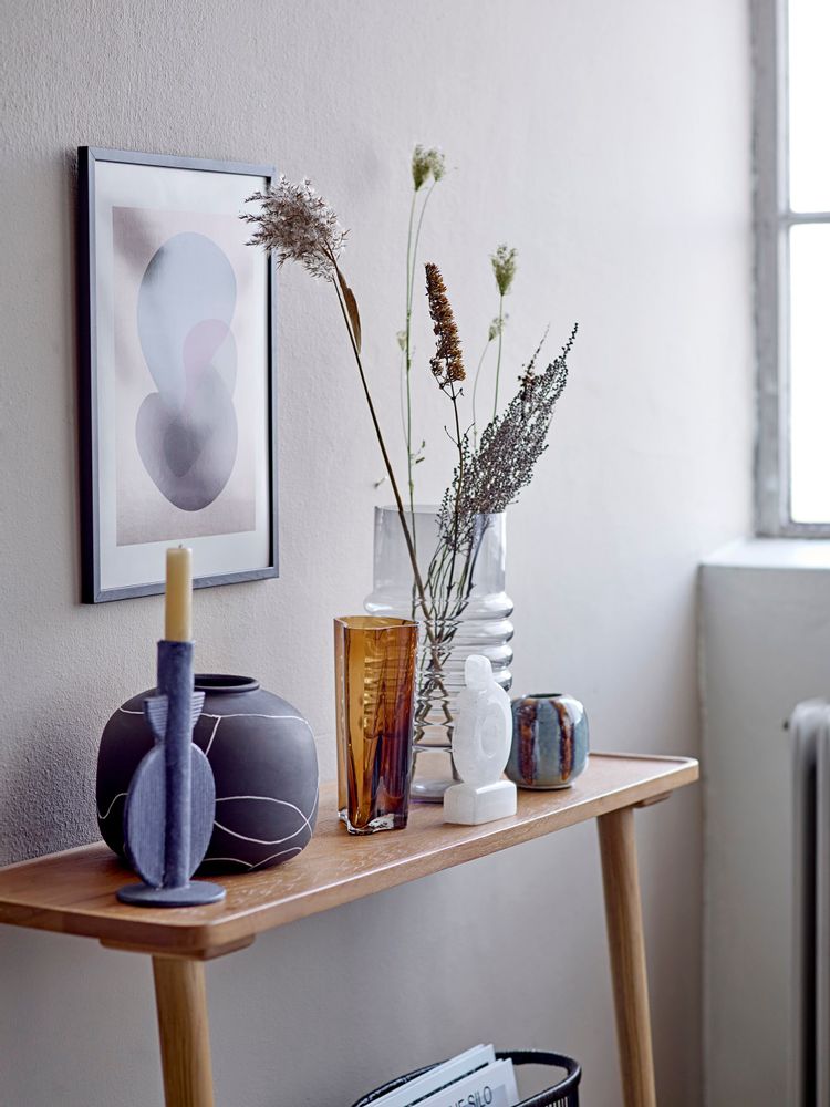 Vases - Belma Vase, Gris, Verre - BLOOMINGVILLE MULTIBRAND HOUSE