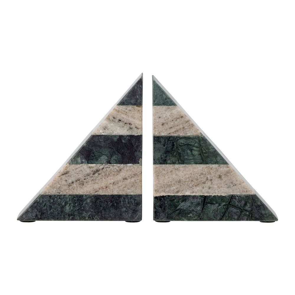Decorative objects - Abir Bookend, Green, Marble Set of 2 - BLOOMINGVILLE MULTIBRAND HOUSE