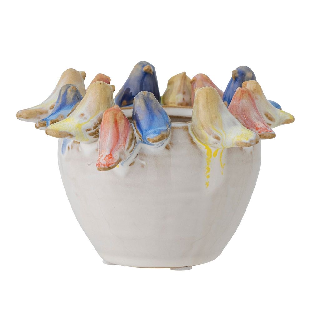 Pots de fleurs - Eanna Pot de fleurs, Gris, Grès - CREATIVE COLLECTION