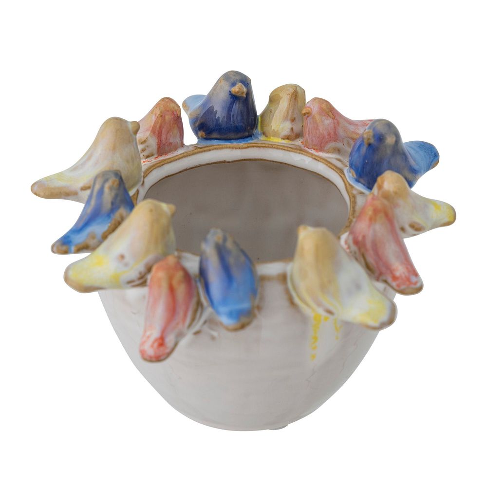 Pots de fleurs - Eanna Pot de fleurs, Gris, Grès - CREATIVE COLLECTION