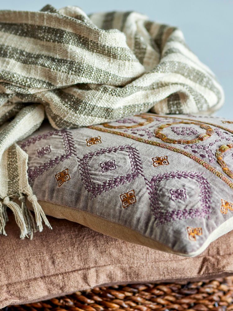 Cushions - Felixia Cushion, Purple, Cotton - CREATIVE COLLECTION