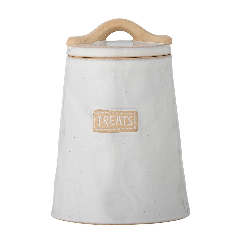 Pet accessories - Bandit Jar w/Lid, White, Stoneware  - BLOOMINGVILLE MULTIBRAND HOUSE