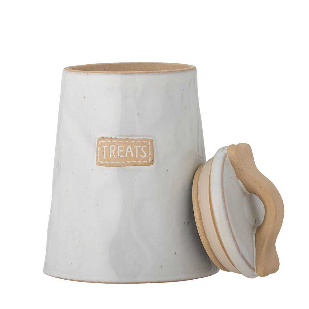 Pet accessories - Bandit Jar w/Lid, White, Stoneware  - BLOOMINGVILLE MULTIBRAND HOUSE