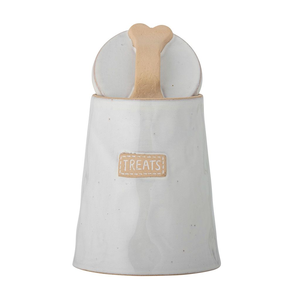 Pet accessories - Bandit Jar w/Lid, White, Stoneware  - BLOOMINGVILLE MULTIBRAND HOUSE