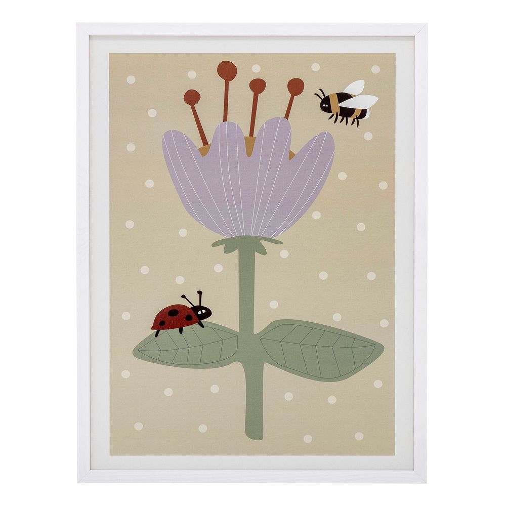 Autres décorations murales - Numa Illustration avec cadre, Blanc, Pin  - BLOOMINGVILLE MINI