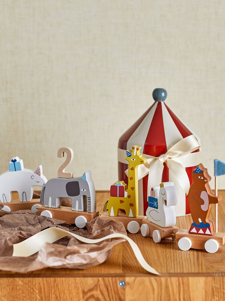Decorative objects - Morea Birthday Decoration, Grey, Beech  - BLOOMINGVILLE MINI