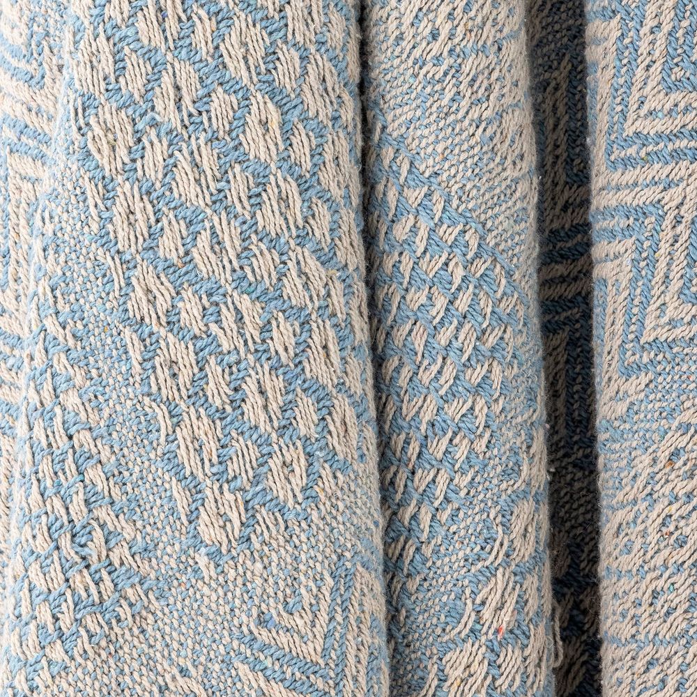 Throw blankets - Rodion Throw, Blue, Recycled Cotton - BLOOMINGVILLE MULTIBRAND HOUSE