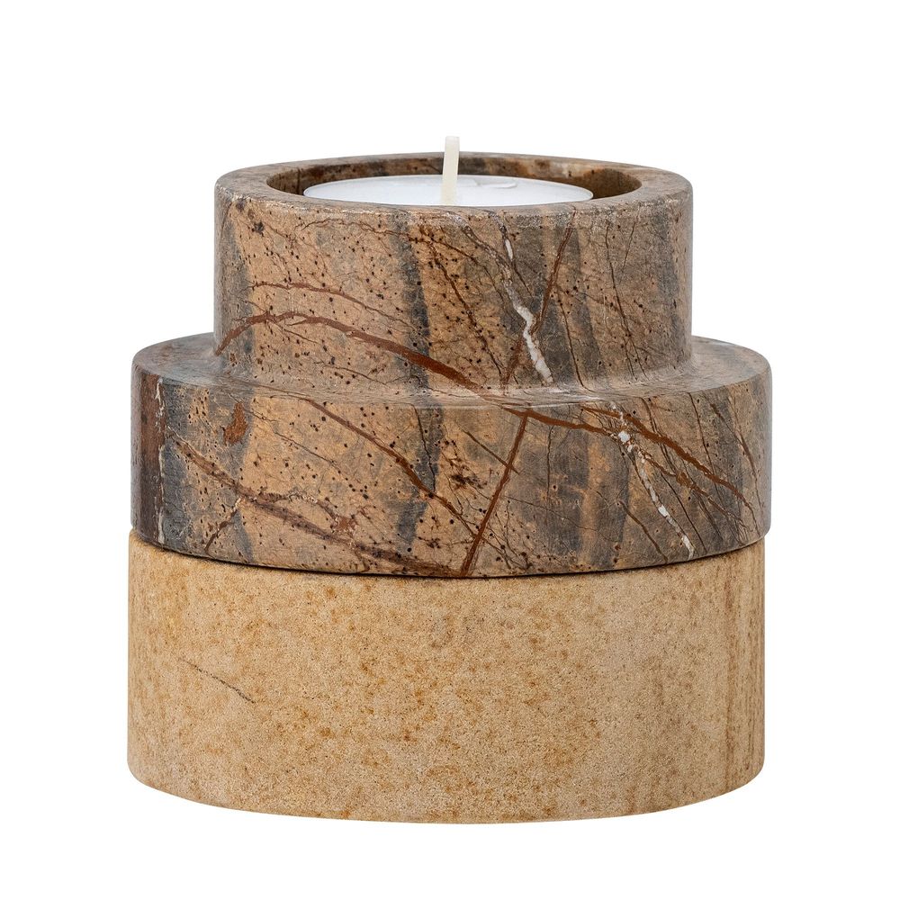Bougeoirs et photophores - Dalin Votive & Candle Holder, Marron, Grès - BLOOMINGVILLE MULTIBRAND HOUSE