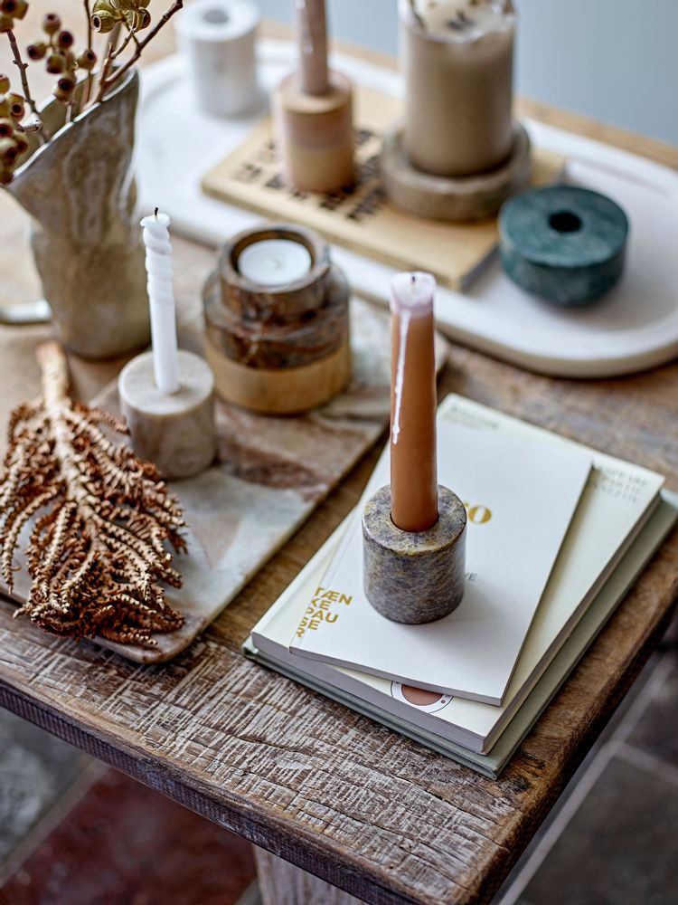 Bougeoirs et photophores - Dalin Votive & Candle Holder, Marron, Grès - BLOOMINGVILLE MULTIBRAND HOUSE