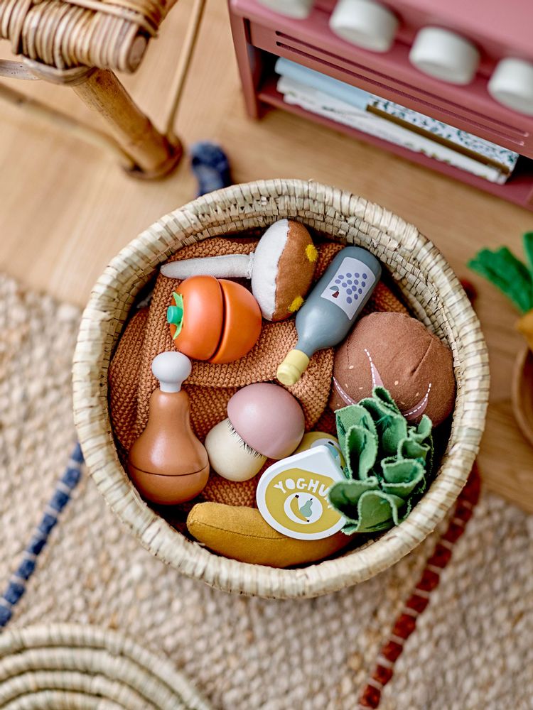 Toys - Yuliya Play Set, Food, Red, FSC®100%, Lotus Set of 11 - BLOOMINGVILLE MINI
