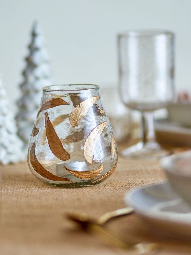 Bougeoirs et photophores - Fidelia Photophore, Or, Verre recyclé - BLOOMINGVILLE MULTIBRAND HOUSE