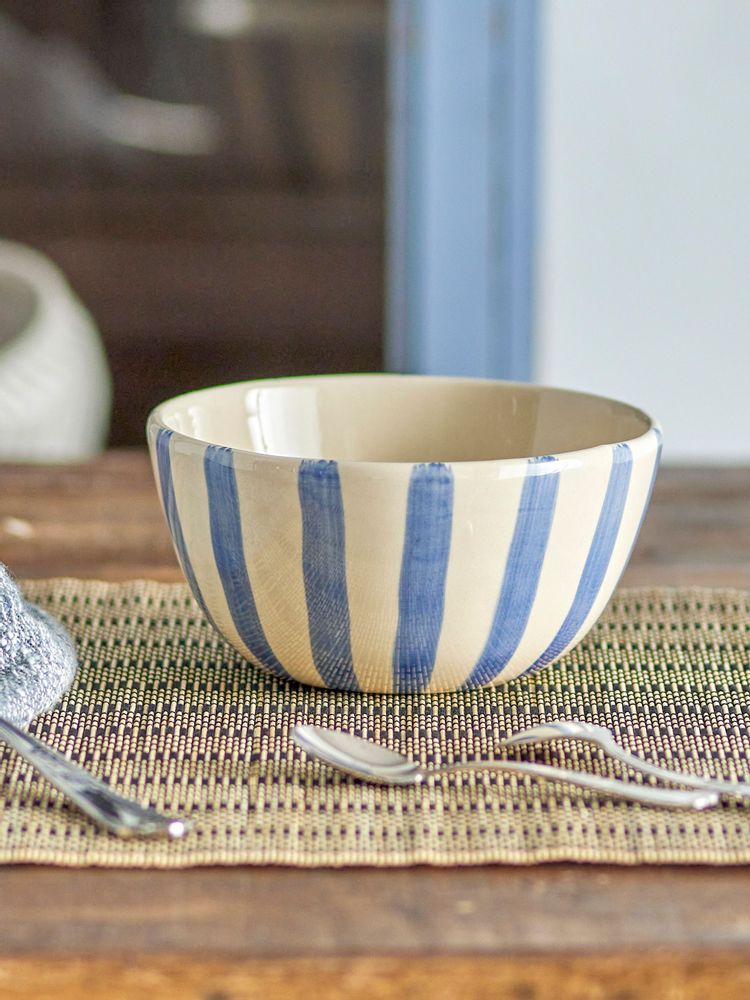 Bowls - Begonia Bowl, Blue, Stoneware  - CREATIVE COLLECTION