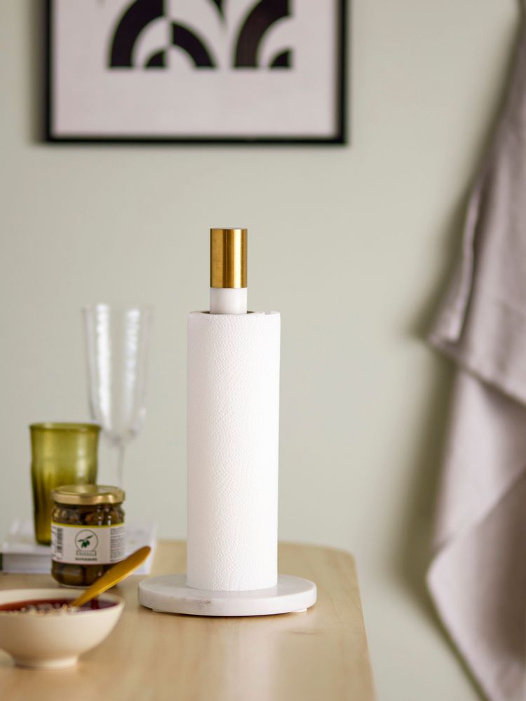 Couverts & ustensiles de cuisine - Emira Socle dÉessuie-tout, Blanc, Marbre - BLOOMINGVILLE MULTIBRAND HOUSE