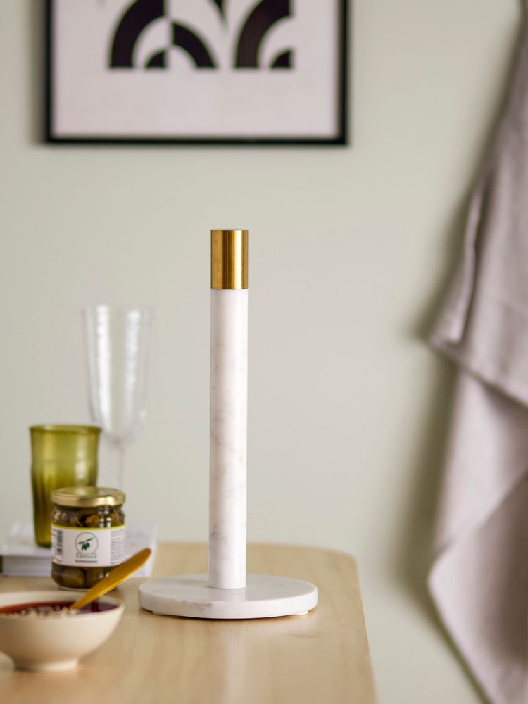 Couverts & ustensiles de cuisine - Emira Socle dÉessuie-tout, Blanc, Marbre - BLOOMINGVILLE MULTIBRAND HOUSE