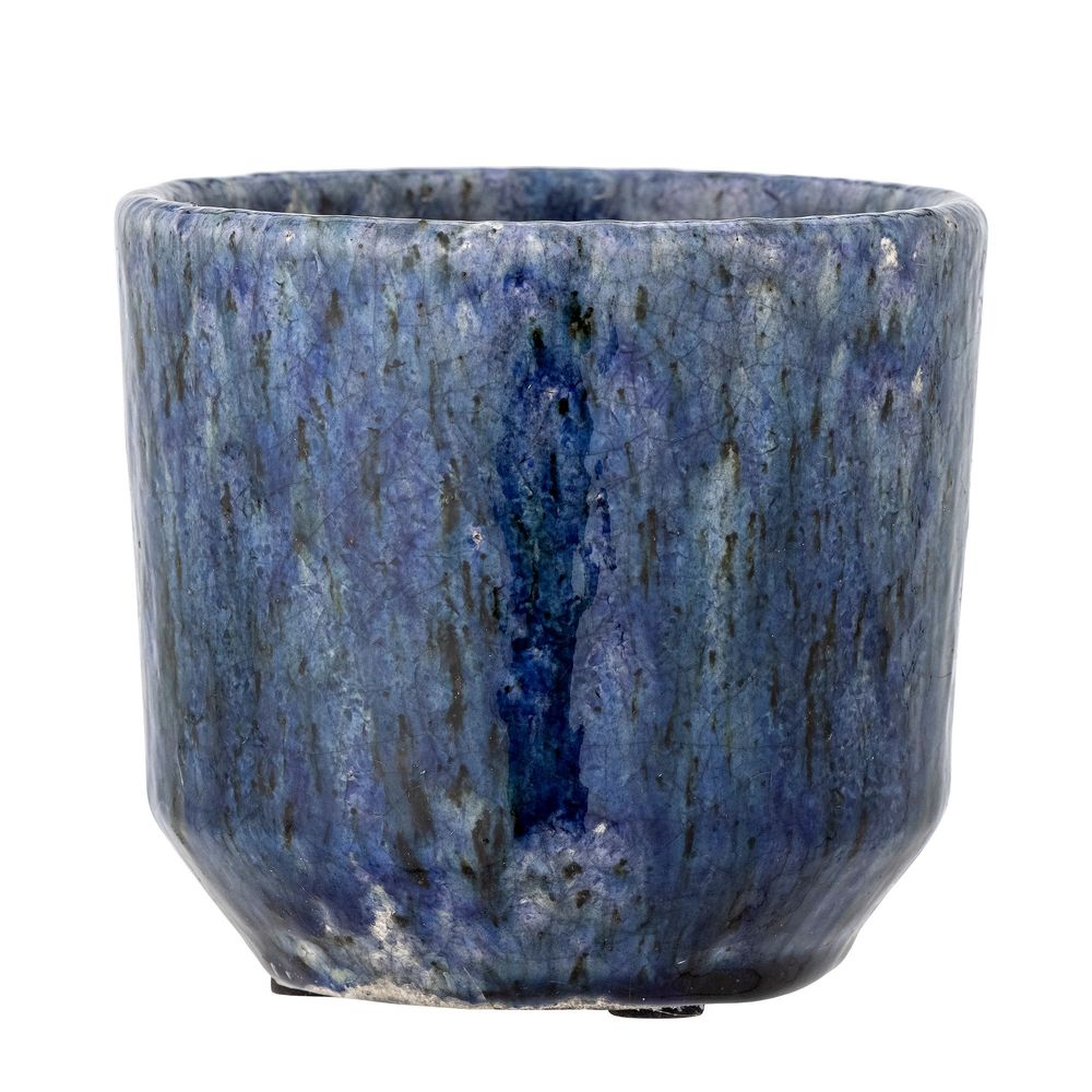 Pots de fleurs - Nilay Pot de fleurs déco, Blue, Terre cuite - CREATIVE COLLECTION