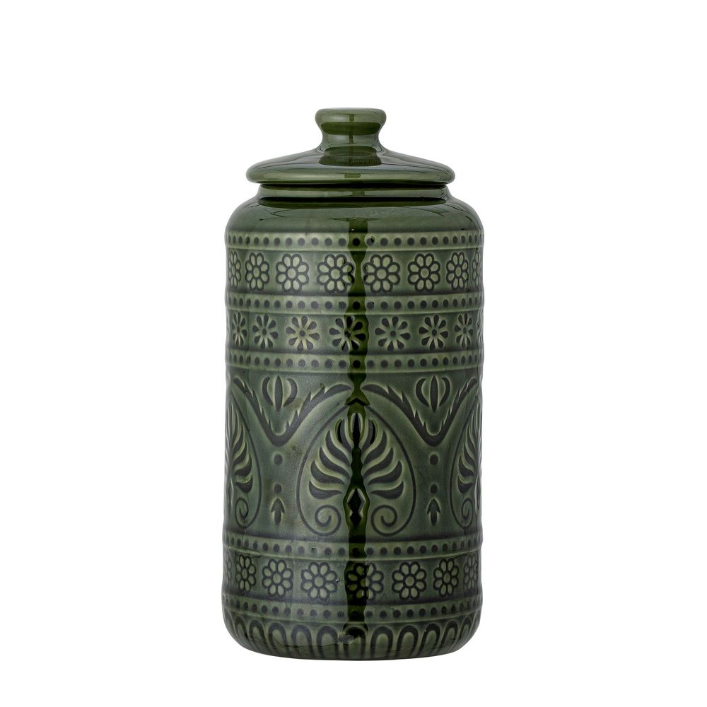 Boîtes de conservation - Rani Cruche avec couvercle , Verte, Grès - BLOOMINGVILLE MULTIBRAND HOUSE