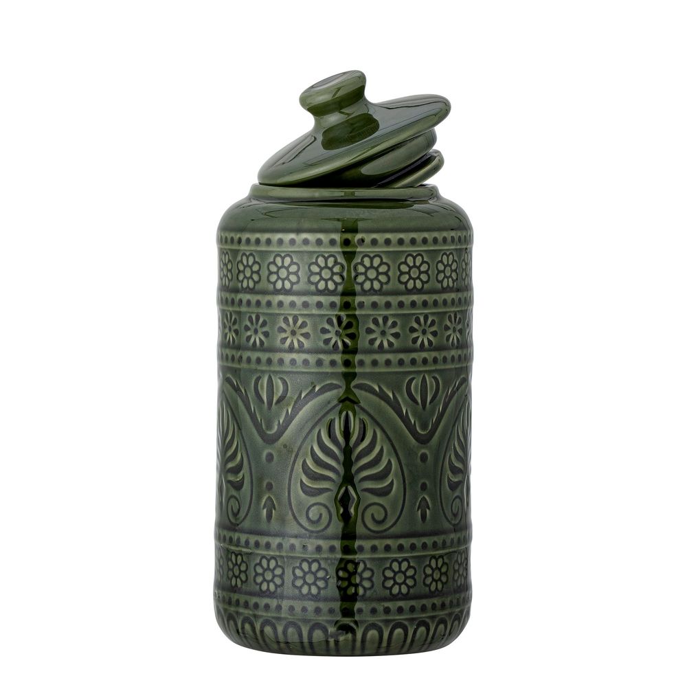 Boîtes de conservation - Rani Cruche avec couvercle , Verte, Grès - BLOOMINGVILLE MULTIBRAND HOUSE