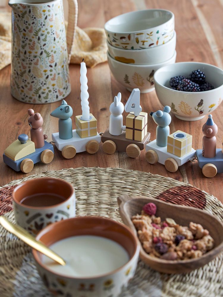 Decorative objects - Junaid Birthday Decoration, Brown, MDF - BLOOMINGVILLE MINI