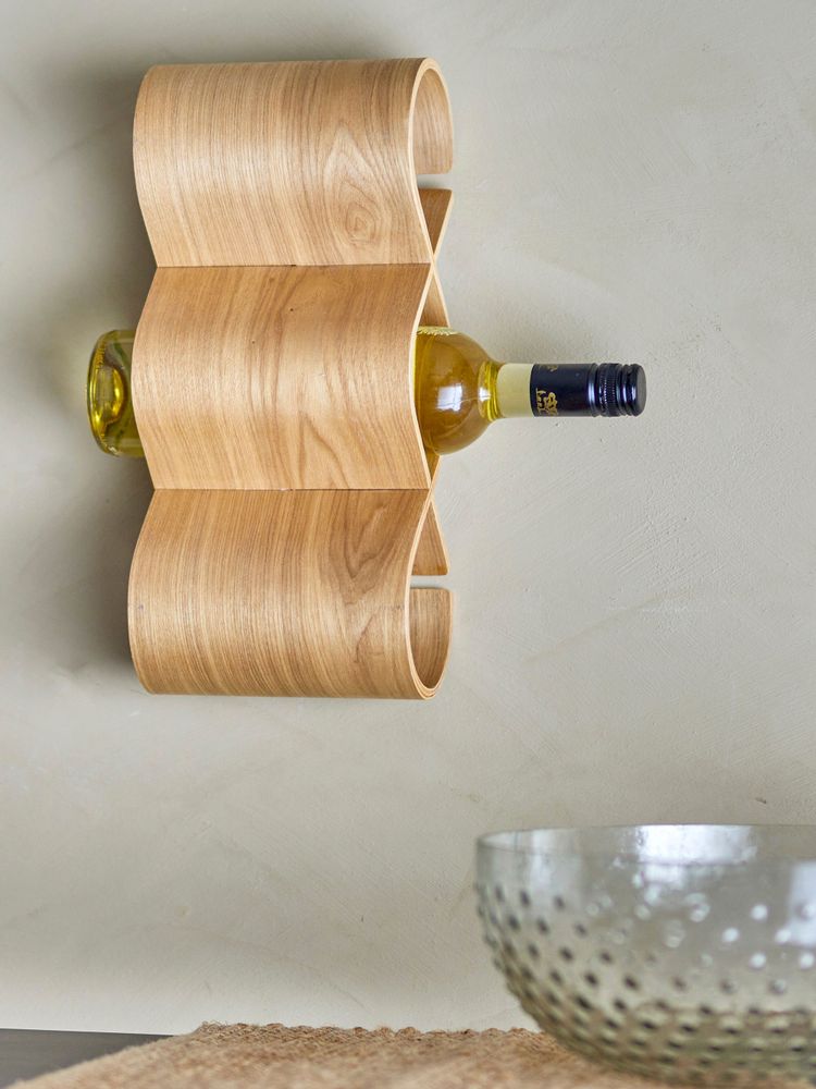 Accessoires pour le vin - Bosse Casier à vin, Nature, Chêne - BLOOMINGVILLE