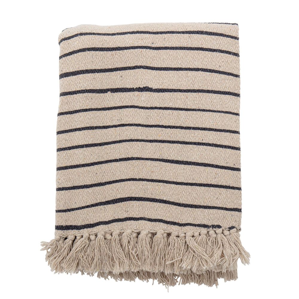 Throw blankets - Eia Throw, Nature, Recycled Cotton - BLOOMINGVILLE MULTIBRAND HOUSE