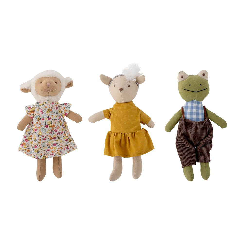 Jouets enfants - Animal friends Poupée, Jaune, Coton Set of 3 - BLOOMINGVILLE MINI