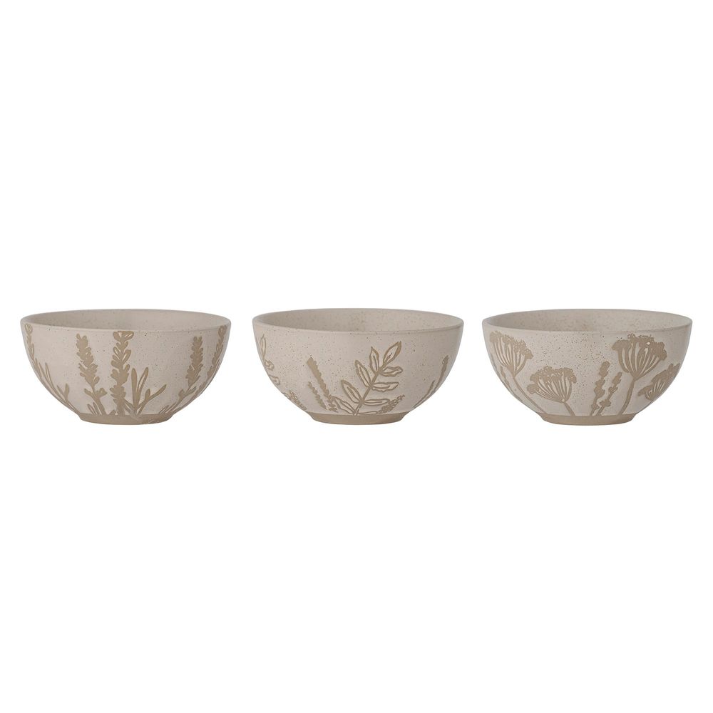 Bols - Primrose Bol, Nature, Grès Set of 3 - CREATIVE COLLECTION