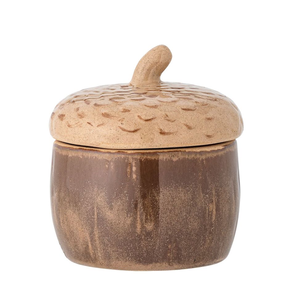 Boîtes de conservation - Acorn Cruche avec couvercle , Marron, Grès  - BLOOMINGVILLE MULTIBRAND HOUSE