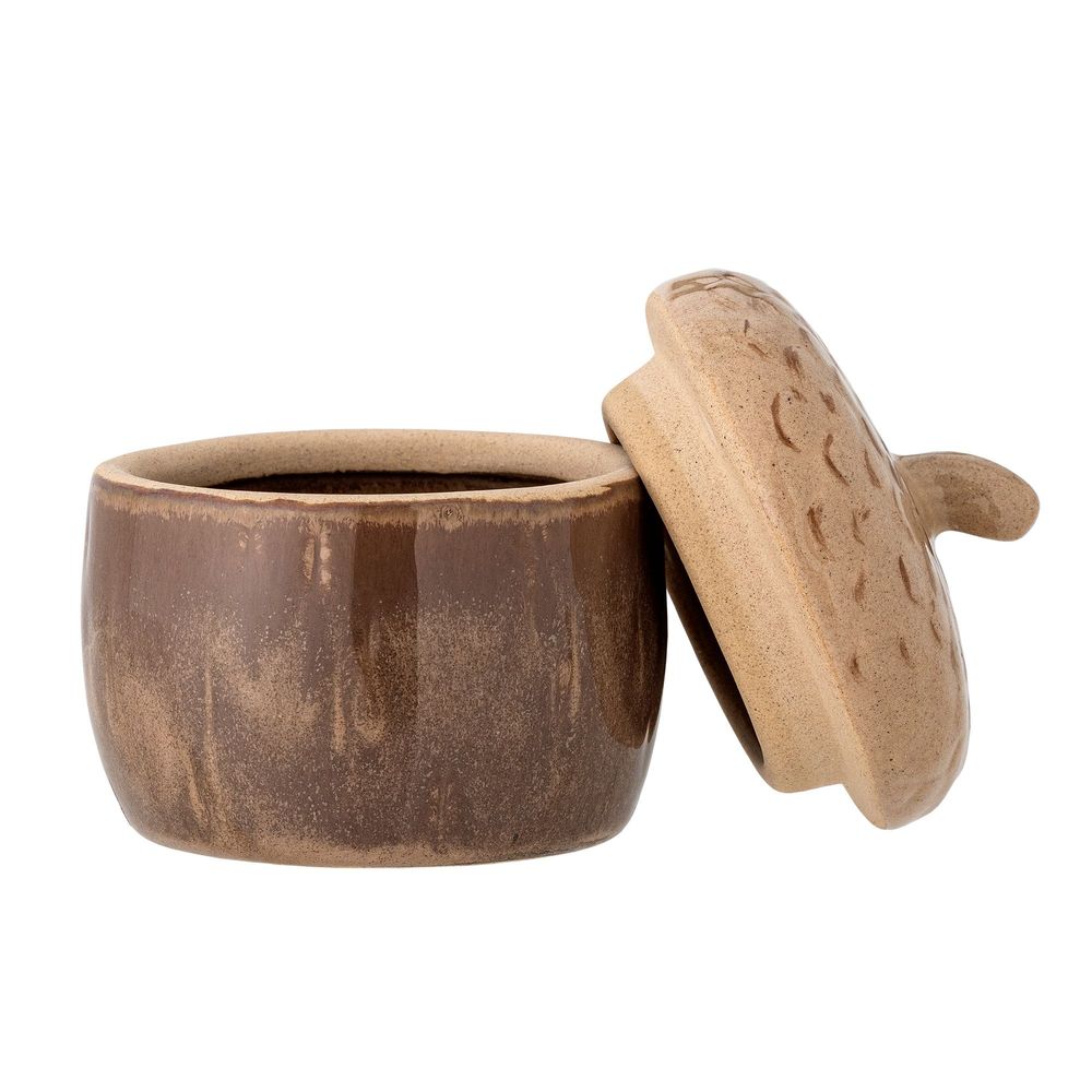 Boîtes de conservation - Acorn Cruche avec couvercle , Marron, Grès  - BLOOMINGVILLE MULTIBRAND HOUSE
