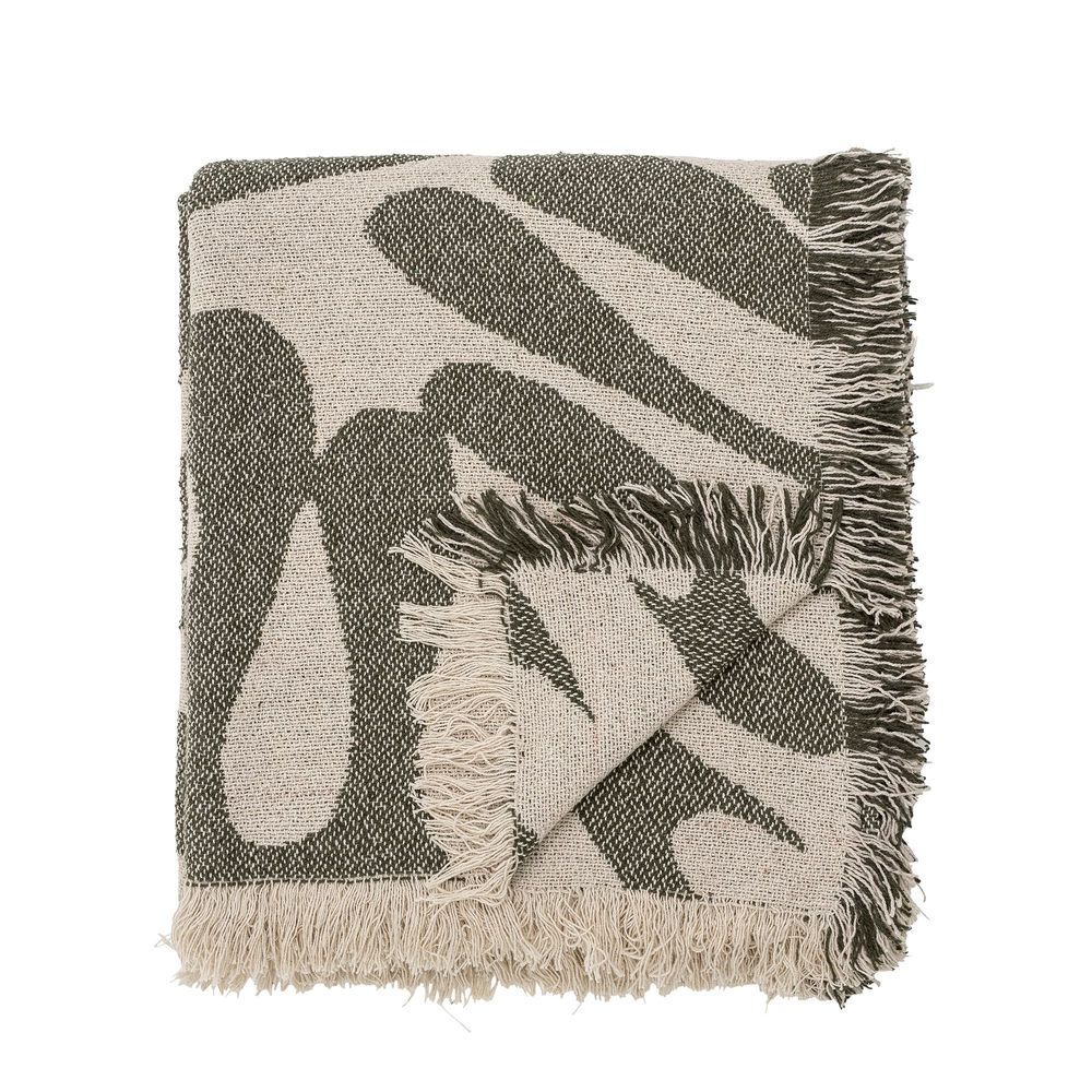 Plaids - Alk Plaid, Verte, Coton recyclé - BLOOMINGVILLE MULTIBRAND HOUSE