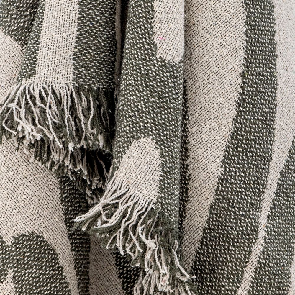 Plaids - Alk Plaid, Verte, Coton recyclé - BLOOMINGVILLE MULTIBRAND HOUSE