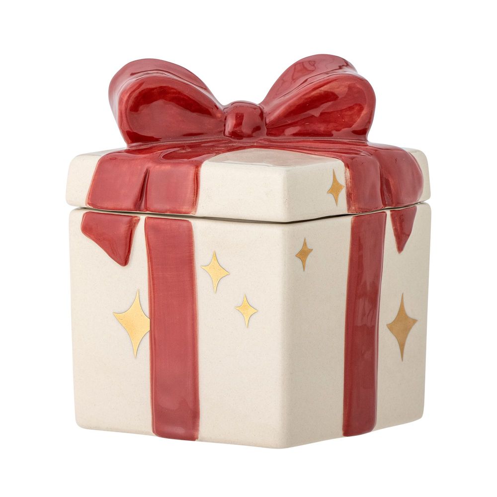 Food storage - Jolly Jar w/Lid, Red, Stoneware - BLOOMINGVILLE