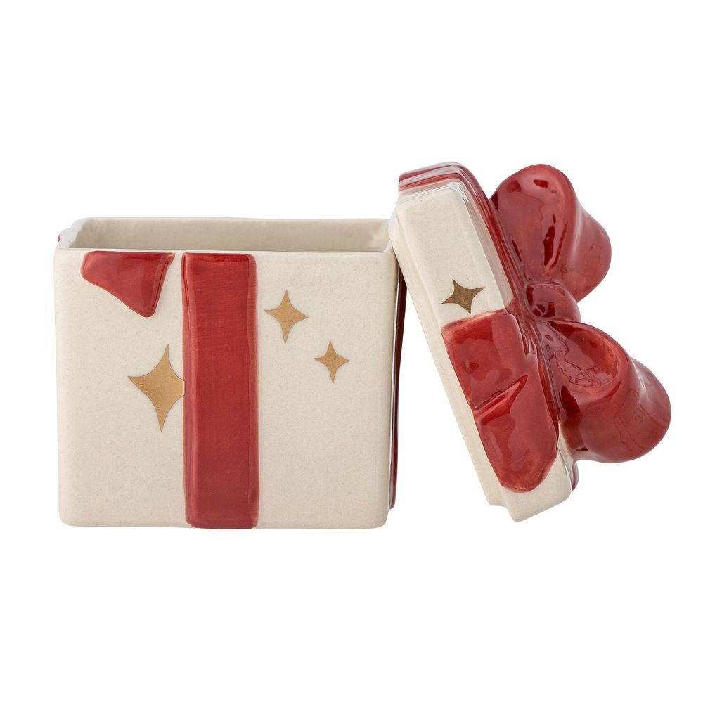Food storage - Jolly Jar w/Lid, Red, Stoneware - BLOOMINGVILLE