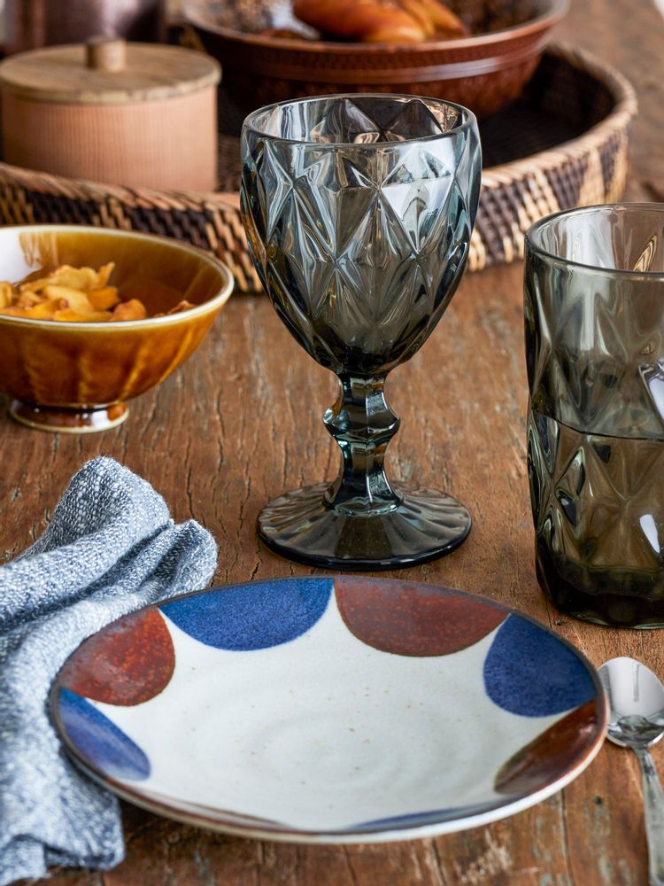 Verres - Asana Verre à vin, Gris, Verre - CREATIVE COLLECTION