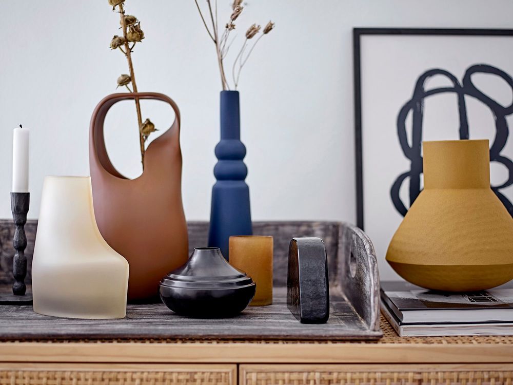 Vases - Mari Vase, Noir, Métal - BLOOMINGVILLE MULTIBRAND HOUSE