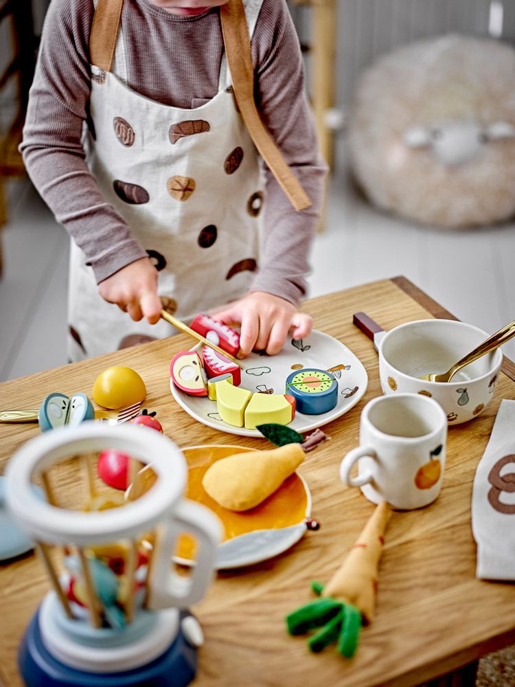 Everyday plates - Agnes Tableware Set, White, Stoneware Set of 3 - BLOOMINGVILLE MINI