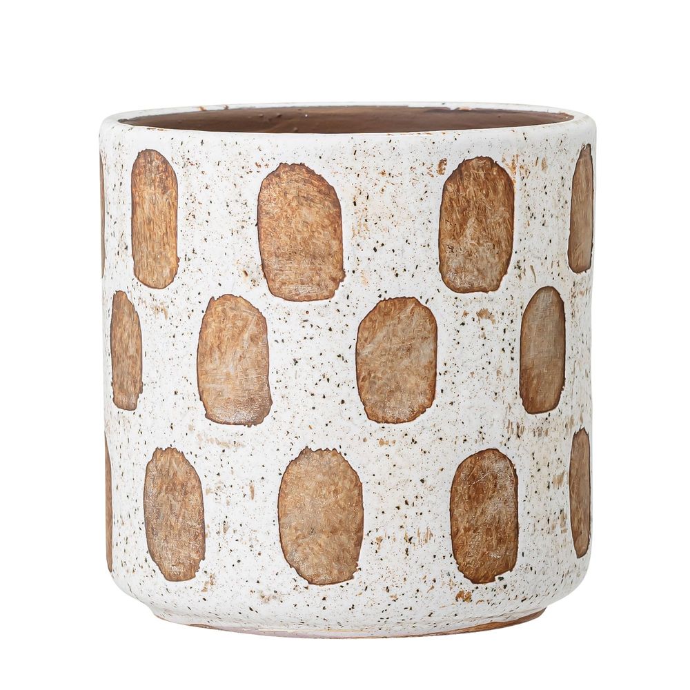 Flower pots - Avo Deco Flowerpot, White, Terracotta - BLOOMINGVILLE MULTIBRAND HOUSE
