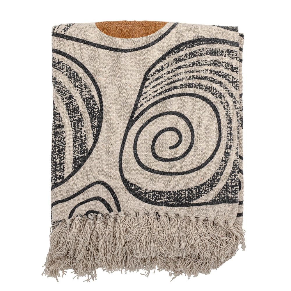 Throw blankets - Giano Throw, Nature, Recycled Cotton  - BLOOMINGVILLE MULTIBRAND HOUSE
