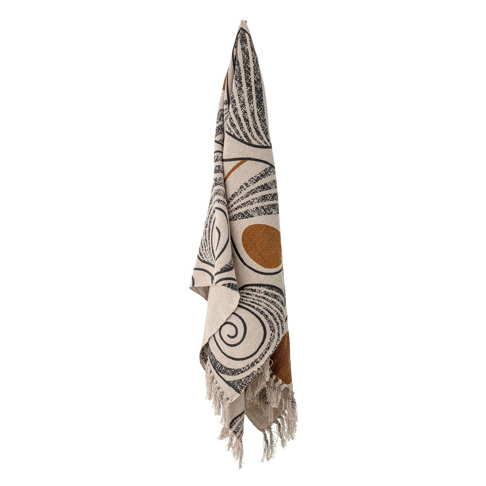 Throw blankets - Giano Throw, Nature, Recycled Cotton  - BLOOMINGVILLE MULTIBRAND HOUSE
