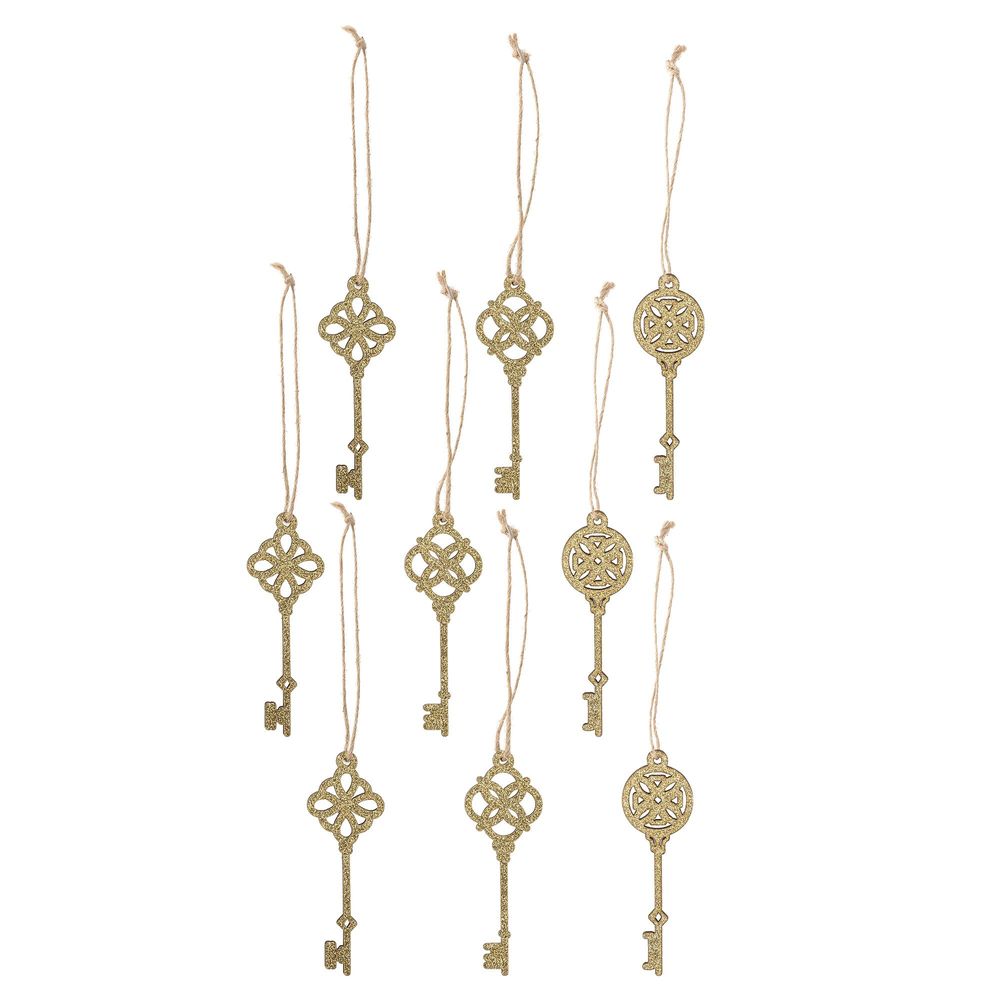 Guirlandes et boules de Noël - Kaley Bibelot, Or, Bois Set of 9 - BLOOMINGVILLE MULTIBRAND HOUSE