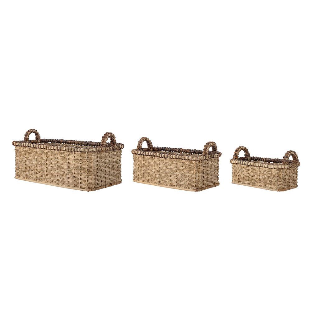 Paniers - Todi Panier, Nature, Palm Leaf Set of 3 - CREATIVE COLLECTION