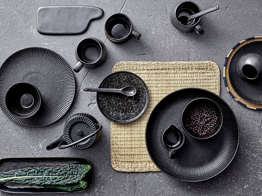 Everyday plates - Neri Plate, Black, Stoneware - BLOOMINGVILLE MULTIBRAND HOUSE
