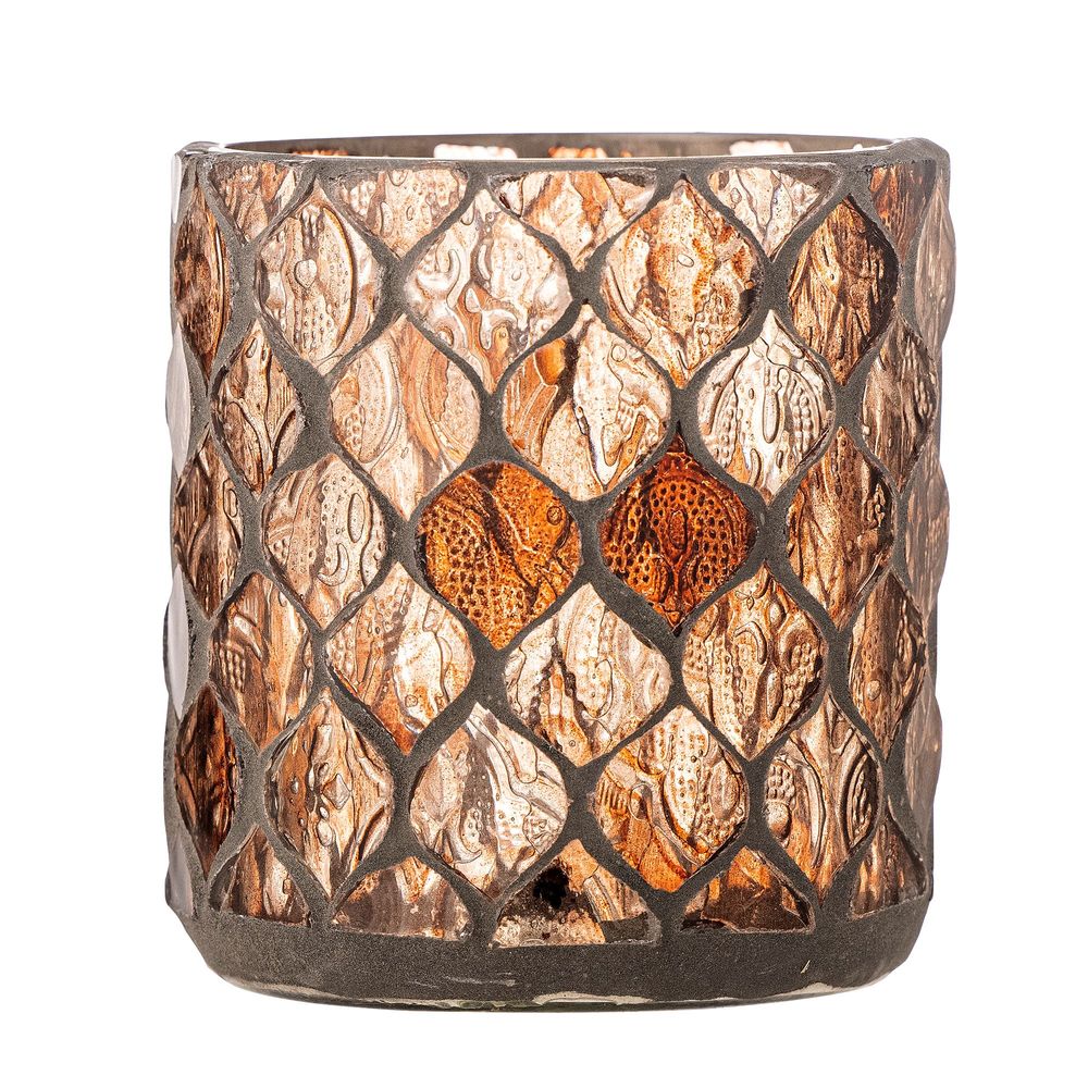 Bougeoirs et photophores  - Janice Photophore, Rose, Verre recyclé  - BLOOMINGVILLE MULTIBRAND HOUSE
