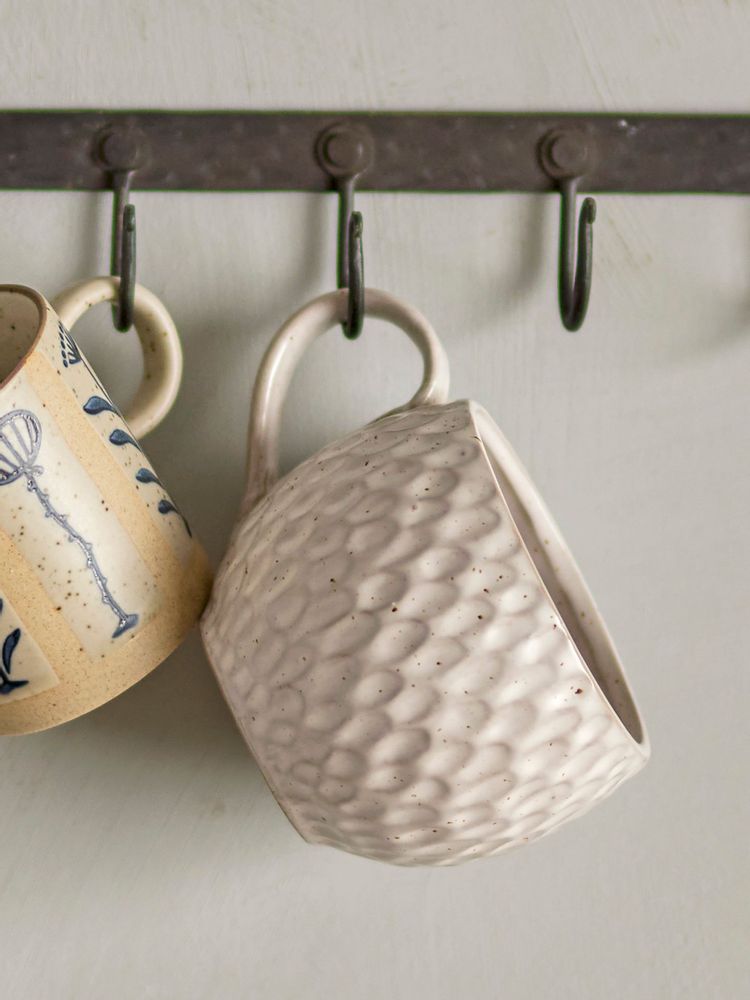 Mugs - Maian Mug, White, Stoneware - CREATIVE COLLECTION