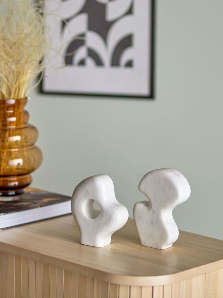 Objets de décoration - Laki Déco, Blanc, Marbre Set of 2 - BLOOMINGVILLE MULTIBRAND HOUSE