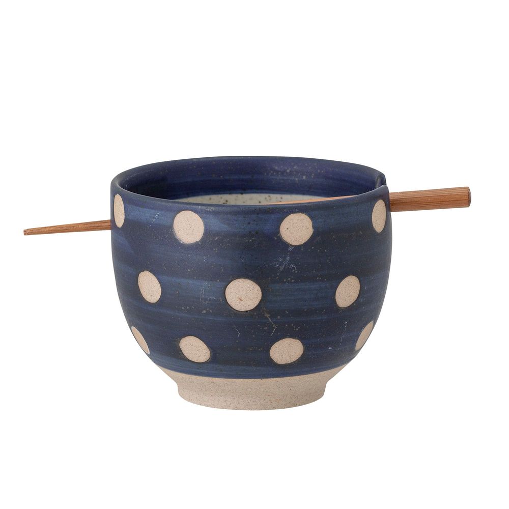 Bols - Masami Bol avec des baguettes, Blue, Grès Set - BLOOMINGVILLE MULTIBRAND HOUSE