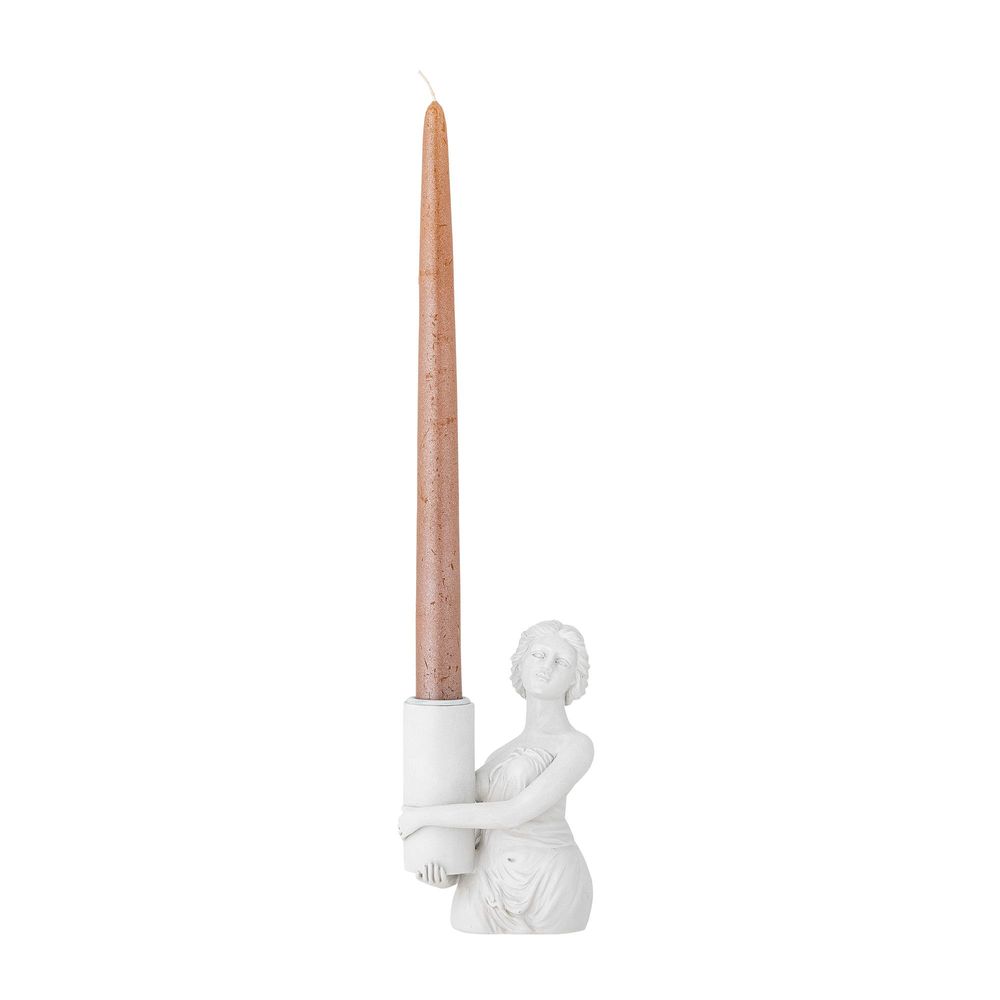 Candlesticks and candle holders - Medea Candle Holder, White, Polyresin - CREATIVE COLLECTION